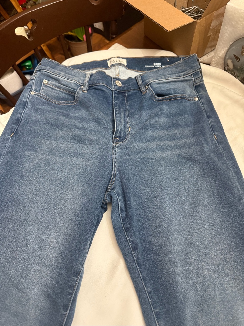 Nicole Miller Jeans Womens 12 Blue SOHO High Rise Ankle Skinny Denim - Picture 6 of 6